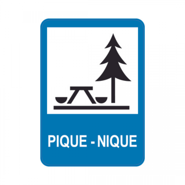 Panneau d'info rectangle Sticker 35x50cm "Pique-nique" REC-STI216